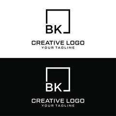  Creative letter bk logo design vektor