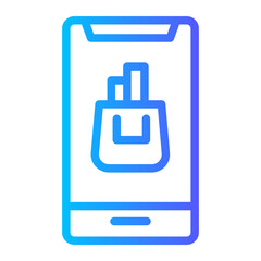 Mobile Shopping gradient icon