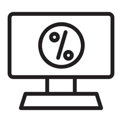 Online Shopping line icon