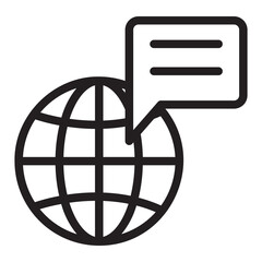 Viral Marketingword of mouth line icon