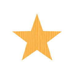 Wood star symbol vector isolated on white background.