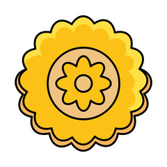 golden mooncake dessert