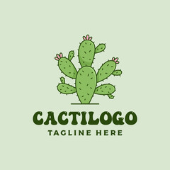 Cactus logo vector illustration