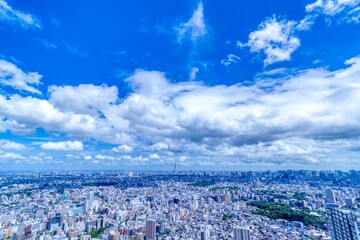 東京　大都会を流れる雲
