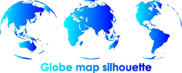 Global map  silhouette. Vector illustration.