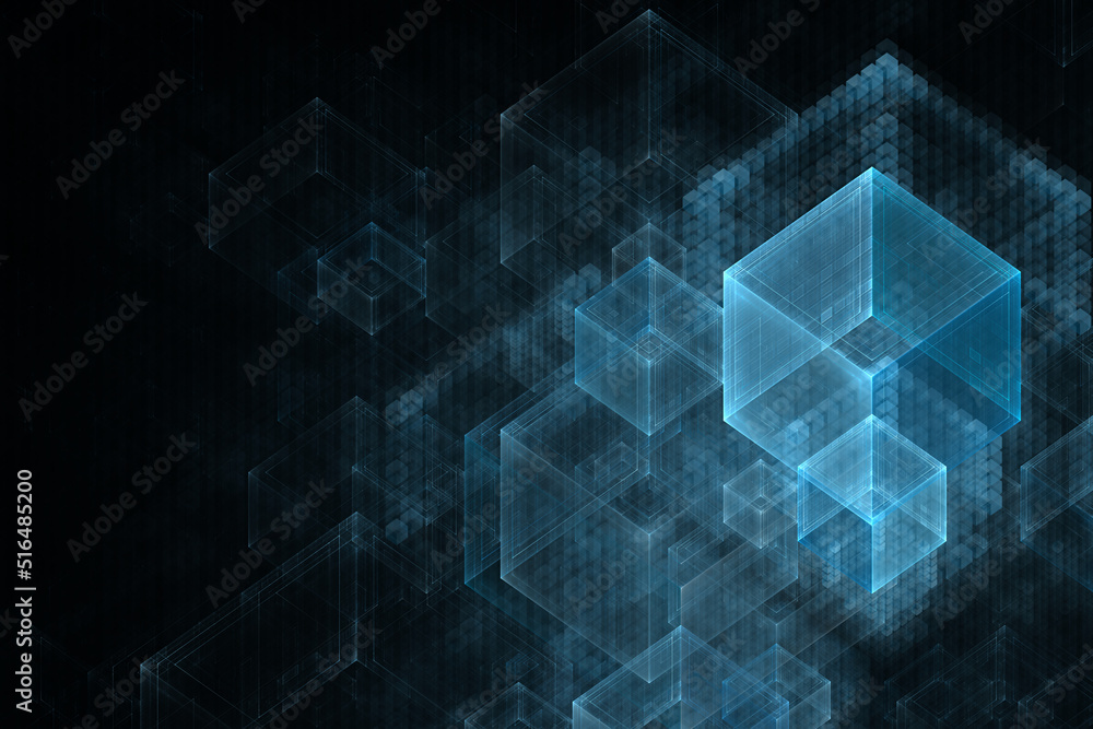Leinwandbilder 3d rendering of a technological abstract technology background