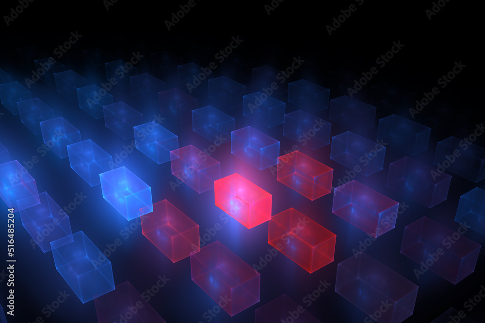 Leinwandbilder abstract background with glowing neon lights. 3d rendering