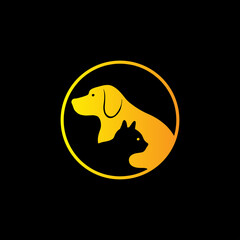 Cat and dog logo