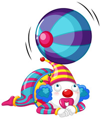 Cute clown cartoon character