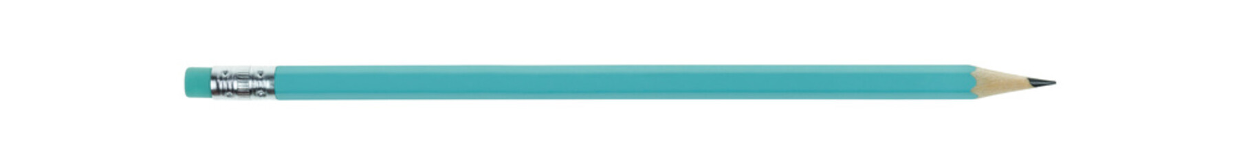 Blue pastel color pencil isolated on white background with clipping path.