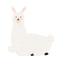 sweet furry llama