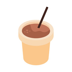 coffee cup with straw
