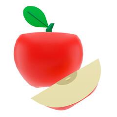 3d illustration Apple