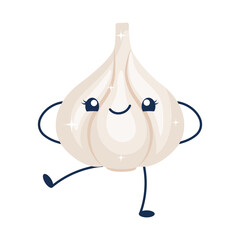 kawaii garlic illustration