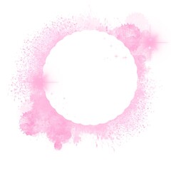 Rosegold modern frame with a watercolor effect background. Nude rose brush strokes.