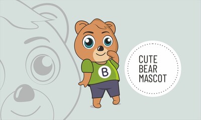 cute bear mascot for kids | company, branding, identity.