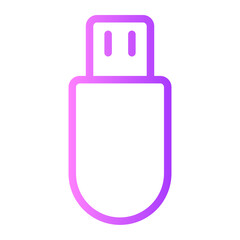 usb stick gradient icon
