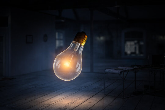 Light bulb image . Mixed media