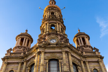 Fototapeta na wymiar Central Mexico, Aguascalientes catholic churches.