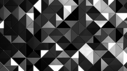 タイル 三角形 ビジネス ジオメトリ VJ 白黒 [別Verあり]