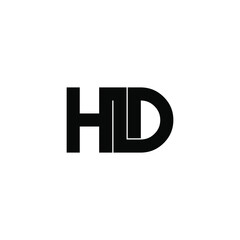 Obraz premium hld letter original monogram logo design