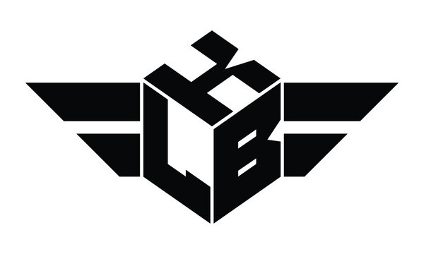 KLB three letter gaming logo in polygon cube shape logo design vector template. wordmark logo | emblem logo | monogram logo | initial letter logo | sports logo | minimalist logo | typography logo |