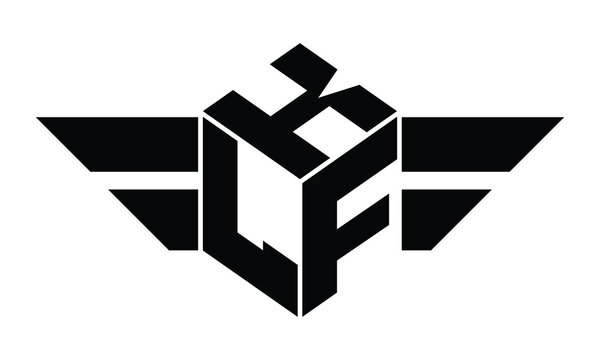 KLF three letter gaming logo in polygon cube shape logo design vector template. wordmark logo | emblem logo | monogram logo | initial letter logo | sports logo | minimalist logo | typography logo |