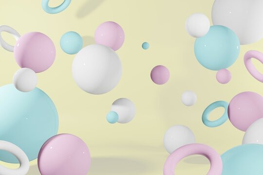 3DCG pastel background illustration