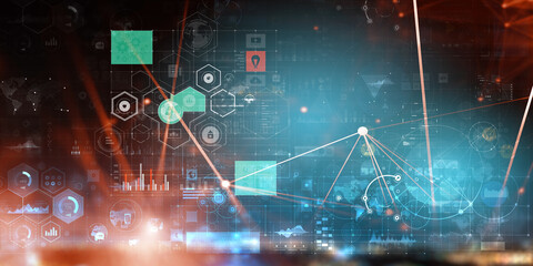 Fototapeta premium Business graph and trade monitor