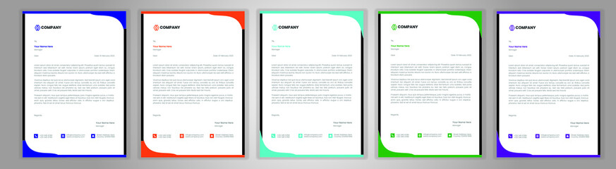 Professional Letterhead Template Set corporate modern letterhead design template with creative modern letter head design template for your project. letterhead, letter head, Business letterhead design.
