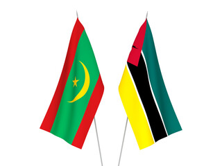 Republic of Mozambique and Islamic Republic of Mauritania flags