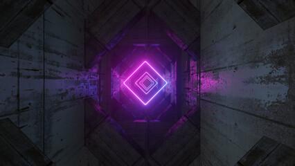 3D illustration Background for advertising and wallpaper in 90s retro and sci fi cyberpunk scene. 3D rendering in decorative concept.