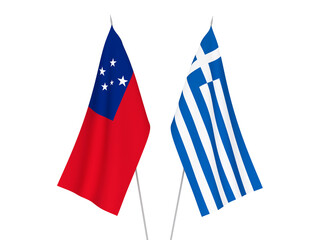 Greece and Independent State of Samoa flags