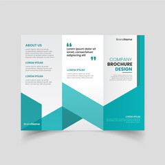 기하학 배경의 비즈니스 3단 브로슈어