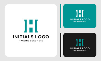 Initial Letter H trendy simply logotype minimalist