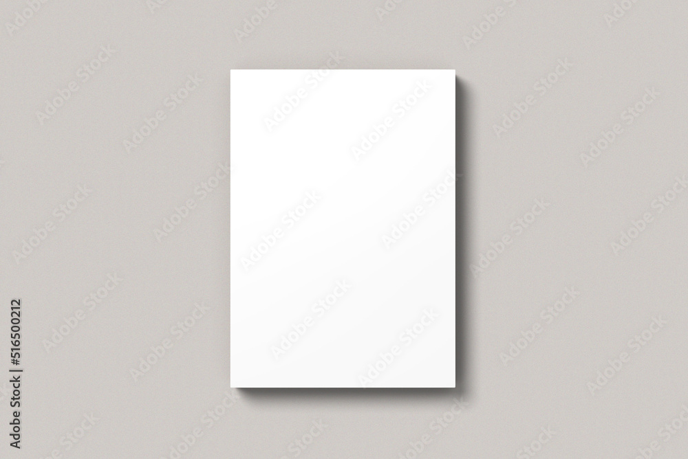 Wall mural blank flyer mockup