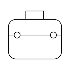 bag icon vector outline. template illustration