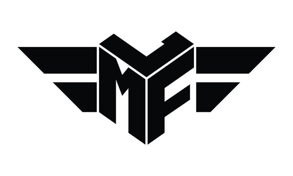 LMF three letter gaming logo in polygon cube shape logo design vector template. wordmark logo | emblem logo | monogram logo | initial letter logo | sports logo | minimalist logo | typography logo |