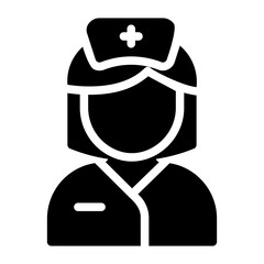 nurse glyph icon