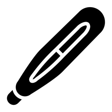 thermometer glyph icon