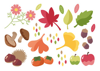 秋のイラストセット