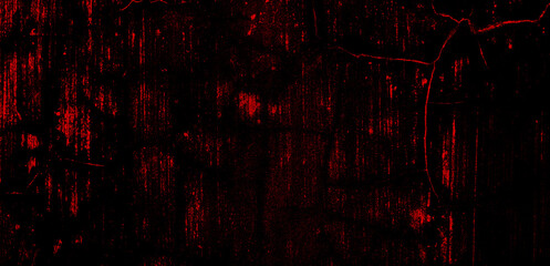 Dark grunge red abstract concrete wall background. Mystical and mystery design.