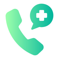 emergency call gradient icon