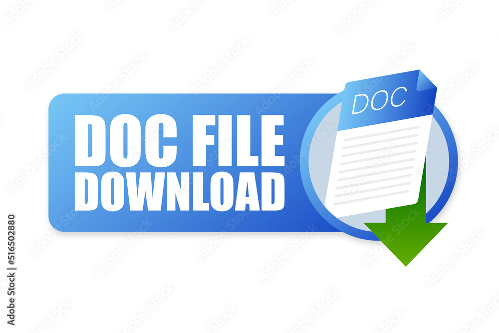 Poster doc file icon. spreadsheet document type. modern flat design graphic illustration. vector doc icon.