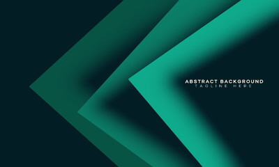 Layers of turquoise green and blue background vector overlap on a dark space for background design