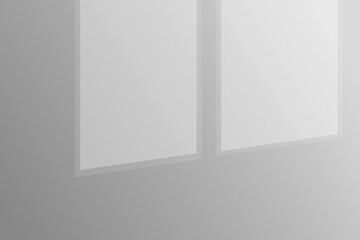Vector flat illustration. The shadow of a window on an empty wall. Realistic layout.