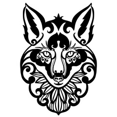 Obraz premium Fox Zentangle art