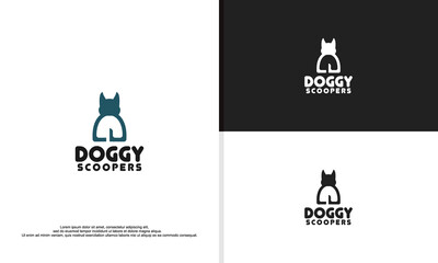 logo illustration vector graphic of dog stool. fit for pet cleaning company.