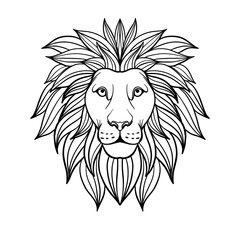 Lion Mandala zentangle