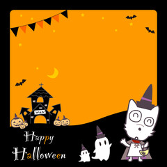 ハロウィンのフレーム　犬